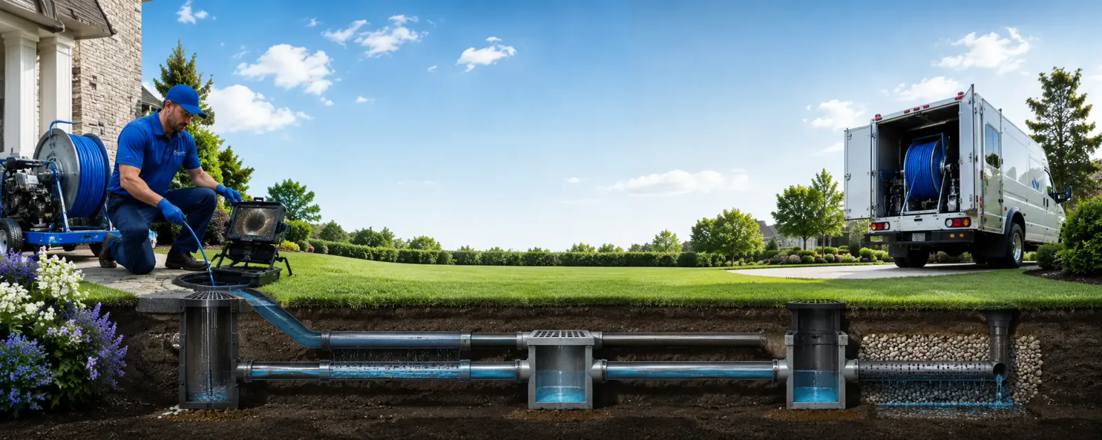 Outdoor drain cleaning information for Thompson, CT
